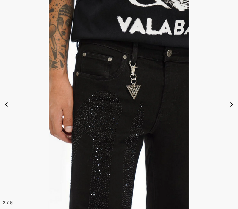 Valabasas Scripted Black Stacked