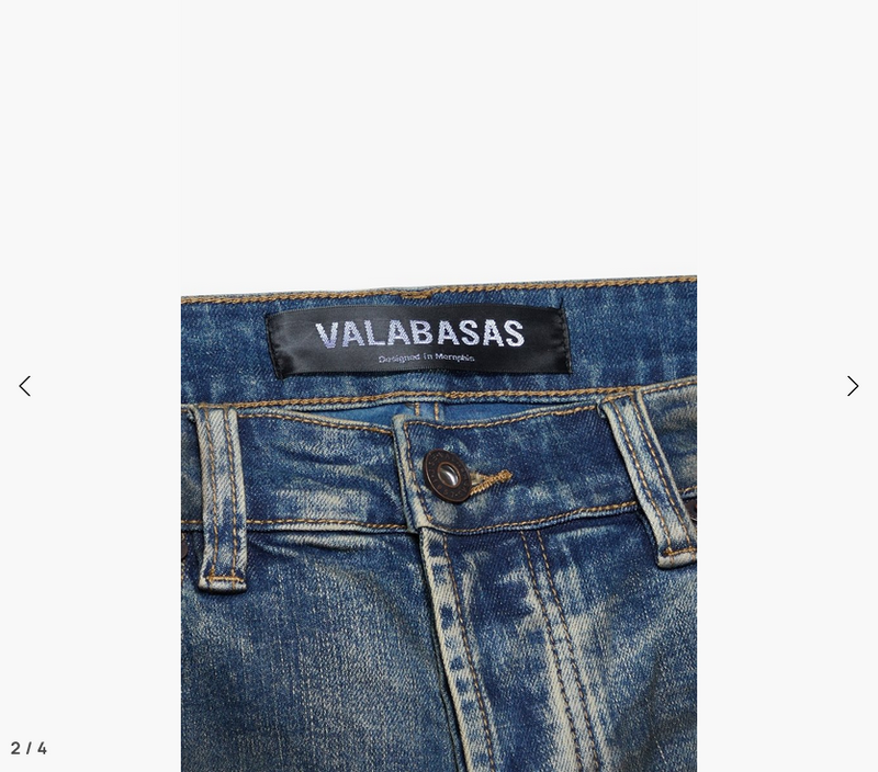 Valabasas Fax Dirty Blue Washed Stacked