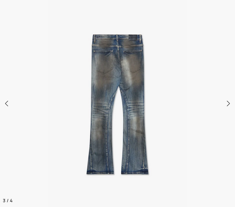 Valabasas Fax Dirty Blue Washed Stacked