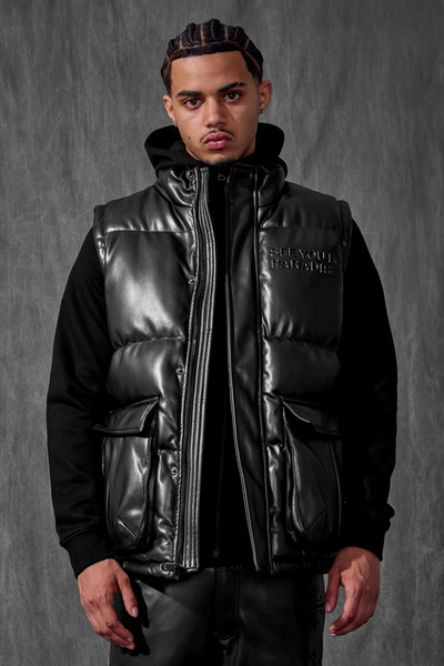 See You In Paradise The Wild One Puffer Vest (Black) – Action Wear