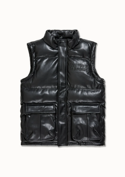 See You In Paradise The Wild One Puffer Vest (Black) – Action Wear