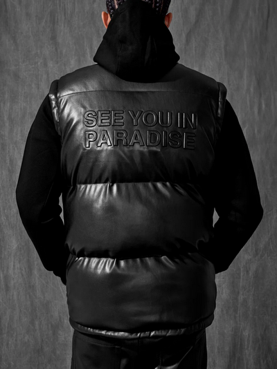 See You In Paradise The Wild One Puffer Vest (Black) – Action Wear