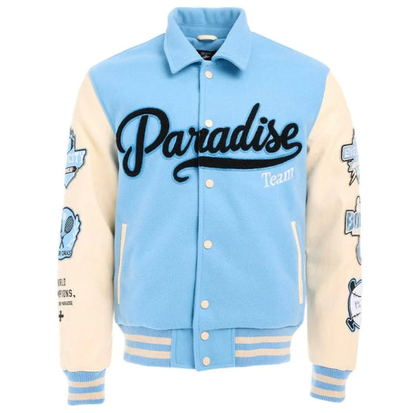 Jordan Craig - Paradise Team Men Varsity Jacket - Sky Blue