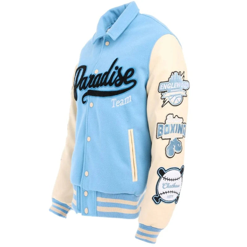 Jordan Craig - Paradise Team Men Varsity Jacket - Sky Blue