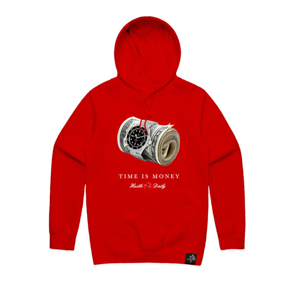 Hasta Men's Time Is Money Hoodie - Red