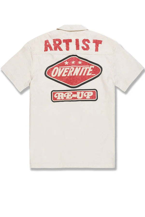 Jordan Craig The Re-Up Mechanic Shirt - Bone – Action Wear Jordan Craig The Re-Up Mechanic Shirt - Bone – Action Wear