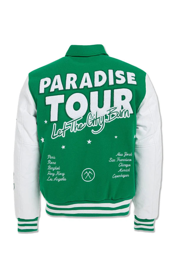 Jordan Craig Paradise Tour Varsity Jacket (Green)