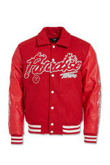 Jordan Craig Paradise Tour Varsity Jacket (Red)