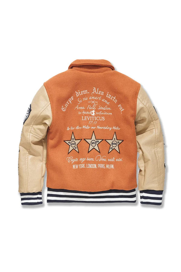 Jordan Craig Kids Carpe Diem Varsity Jacket (Burnt Orange)