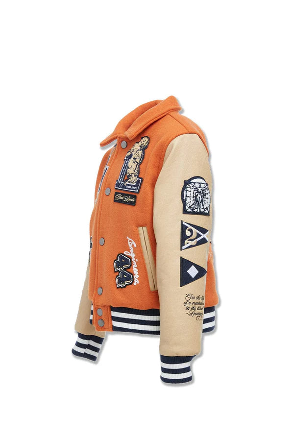 Jordan Craig Kids Carpe Diem Varsity Jacket (Burnt Orange)