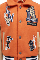 Jordan Craig Kids Carpe Diem Varsity Jacket (Burnt Orange)