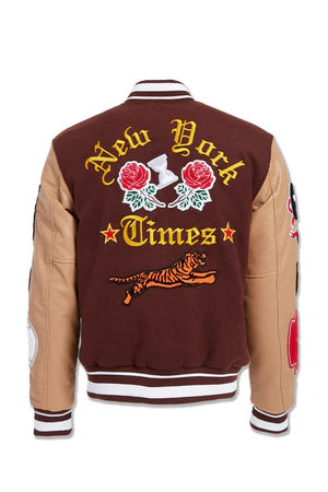 Jordan Craig Empire City Varsity Jacket (Ruby)