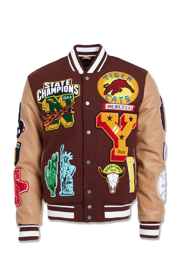 Jordan Craig Empire City Varsity Jacket (Ruby)