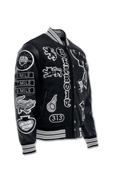 Jordan Craig Motown Varsity Jacket (Black Shadow)