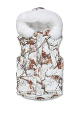 Jordan Craig Yukon Fur Lined Puffer Vest (Snow Camo)