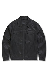 Smooth Criminal Full Zip Trucker Jacket (Jet Black)