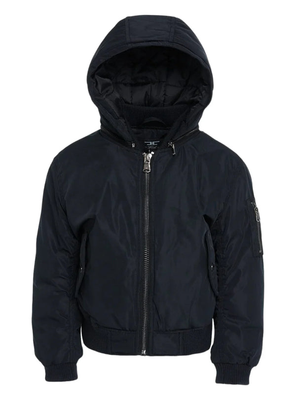 Kids Jordan Craig Squadron Hooded Bomber Jacket - Black