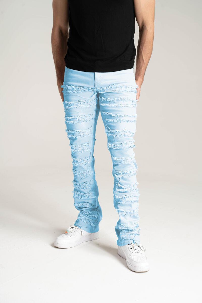 Sparks Men Stacked Jeans - Blue