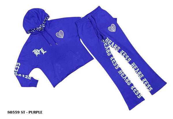 Focus Men's Sweat Suit - Purple