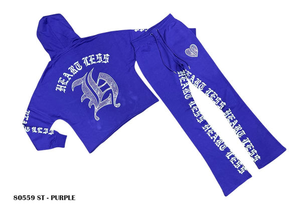 Focus Men's Sweat Suit - Purple