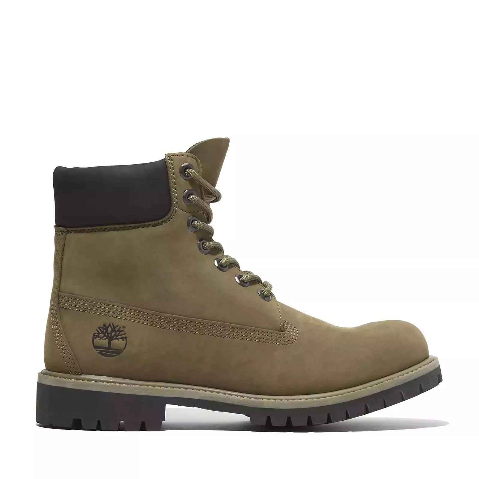 Timberland Olive Green Leather Boots Timberland® Premium 6-Inch Waterproof Boot for Men in Green main image 3