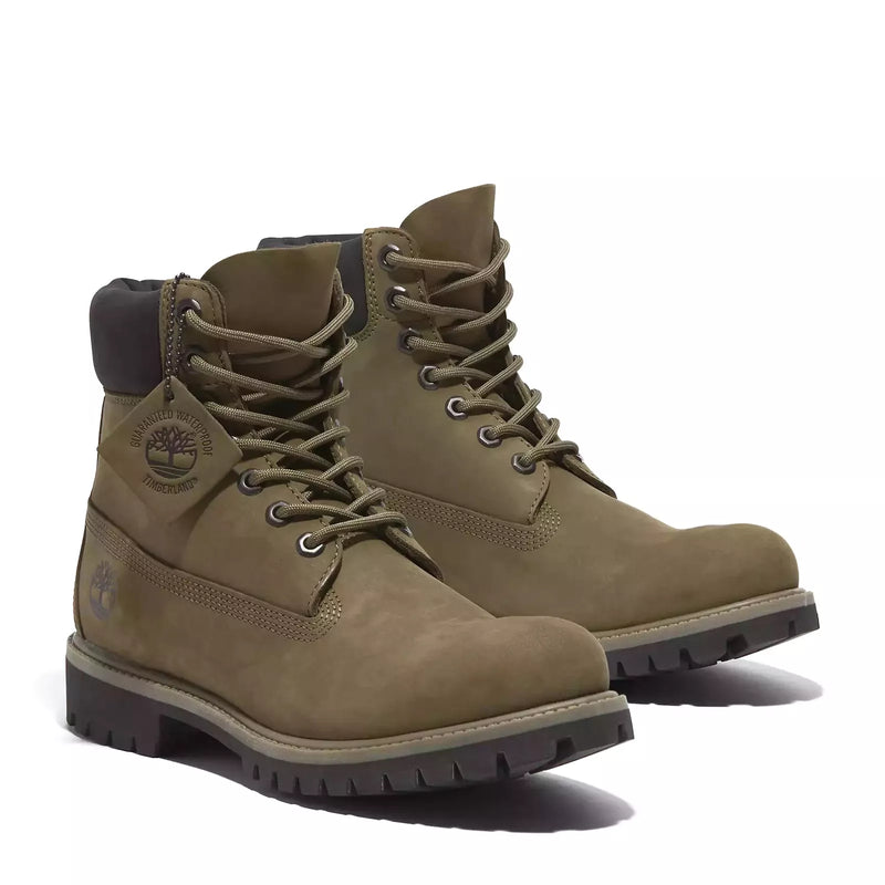 Timberland Men's Icon Premium 6-Inch Lace-Up Waterproof Boot - Olive Green