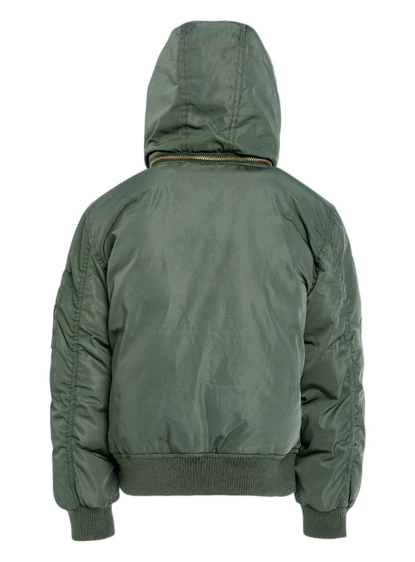 Kids Jordan Craig Squadron Hooded Bomber Jacket - Sage