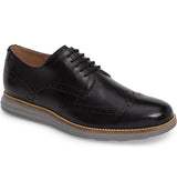 Men's Cole Haan Original Grand Shortwing Black Leather-Ironstone C26470 - Action Wear