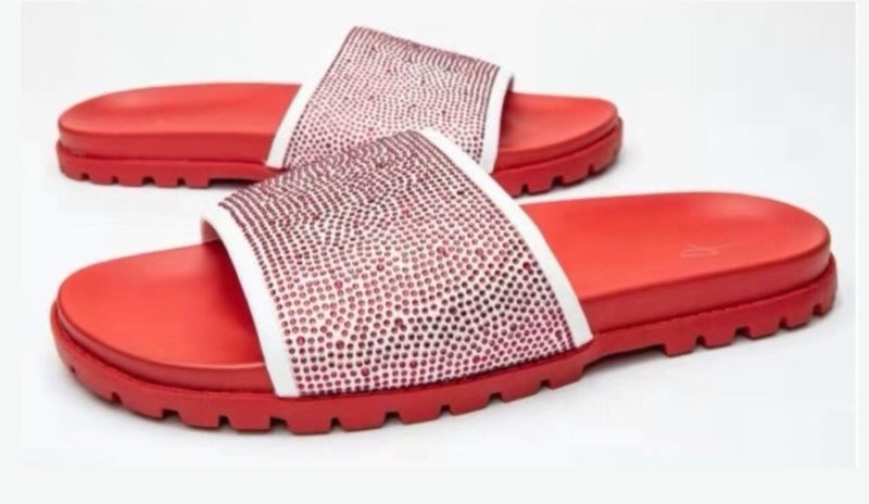 D N A Stones Slide Red and White - Action Wear