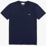 Lacoste Men's V neck T-Shirt TH6710 51 Navy - Action Wear