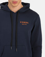 Iceberg Men's Heritage Logo Hooded Sweatshirt - Navy