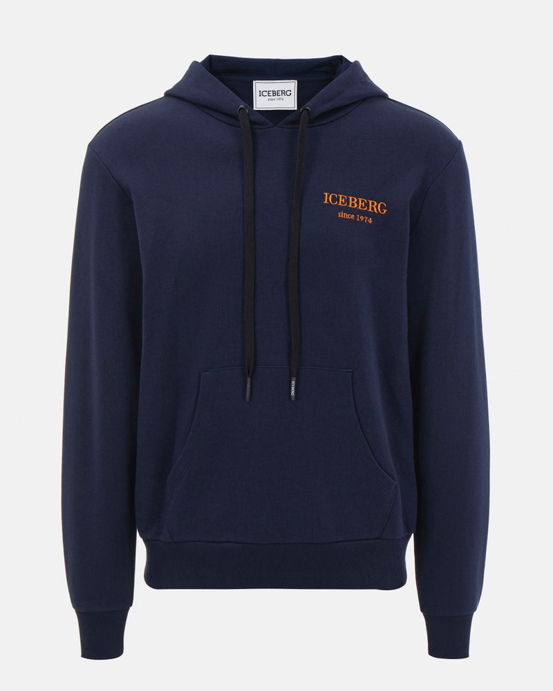 Iceberg Men's Heritage Logo Hooded Sweatshirt - Navy