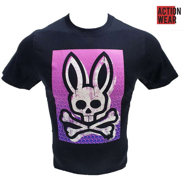 Psyco Bunny Tee - B6U525M1PC Navy/purple - Action Wear