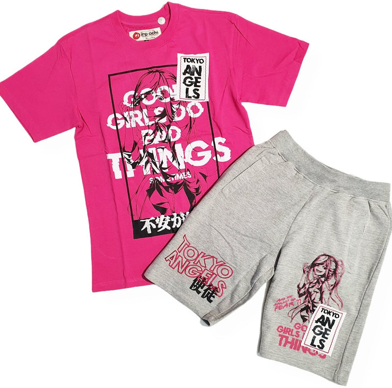 Iro Ochi Short Set IRO0378 Pink Grey - Action Wear
