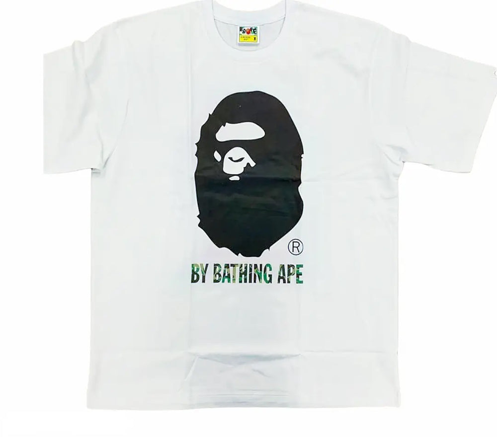 BAPE Ape Head Tshirt White Black Green – Action Wear