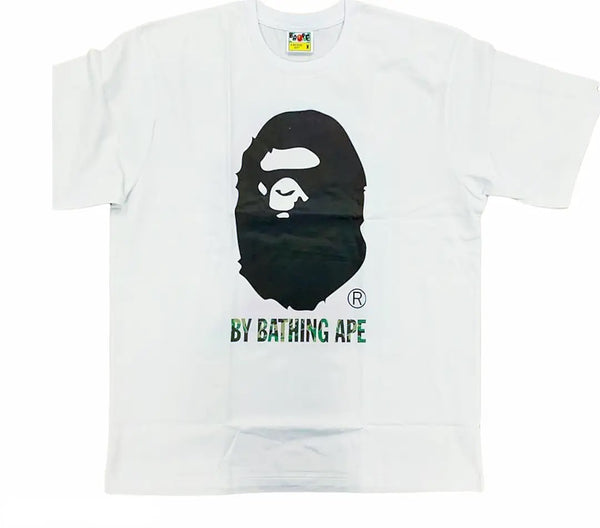 BAPE Ape Head Tshirt White Black Green - Action Wear