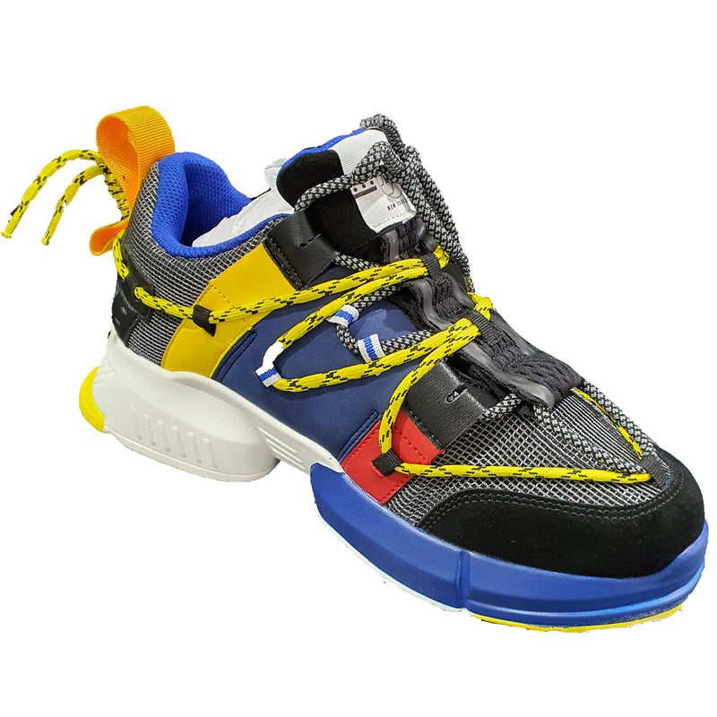 Javi Unreal Sneaker For Men - Navy/Yellow - Action Wear