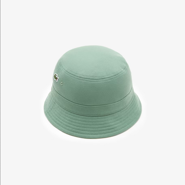 Men's Lacoste Unisex Organic Cotton Bucket Hat - Khaki Green KX5