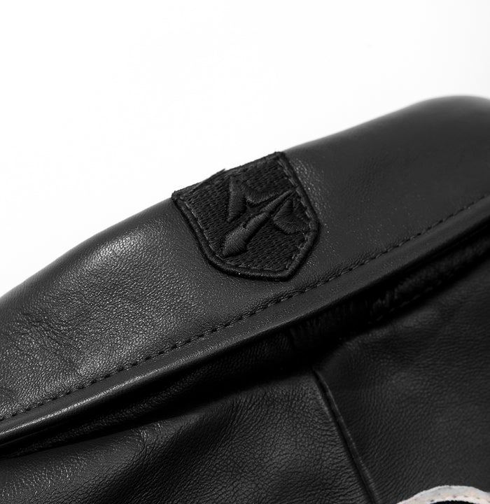 Avirex Icon Varsity Leather Jacket - Black