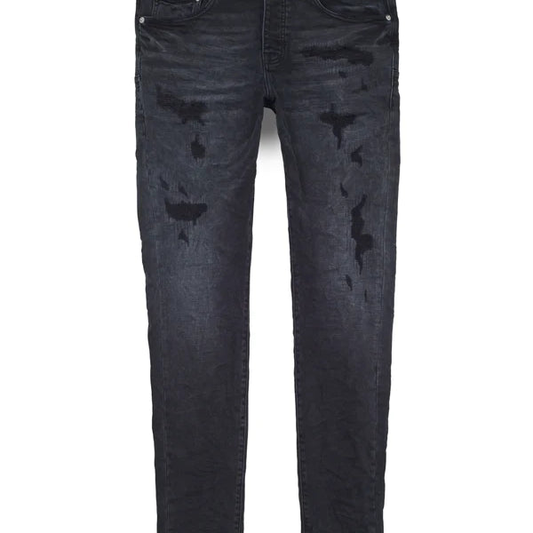 Buy PURPLE BRAND Super Fade Weft Repair Jeans 'Black' - P001