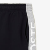 Lacoste Men’s Regular Fit Cotton Jersey Colourblock T-shirt & Shorts Set -Navy Blue Grey