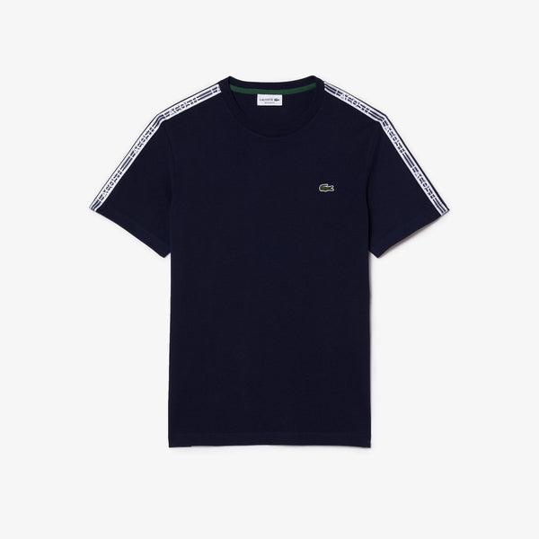 Lacoste Men’s Regular Fit Logo Stripe T-shirt & Shorts Set - Navy White