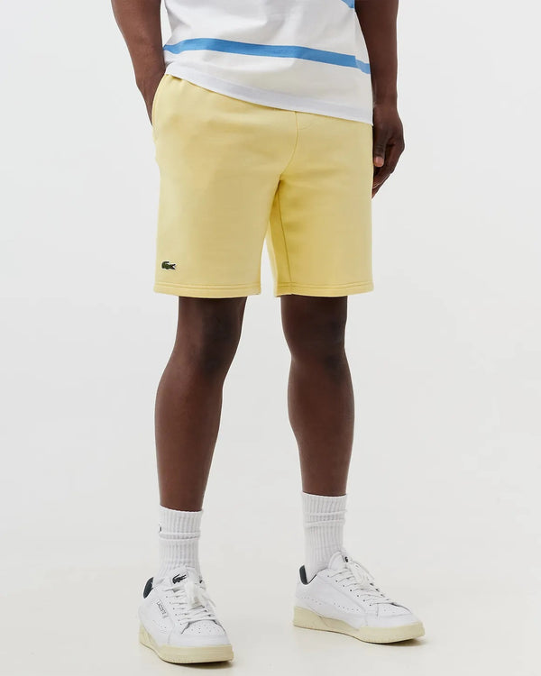 Men's Lacoste SPORT Tennis Fleece Shorts Yellow 6Xp