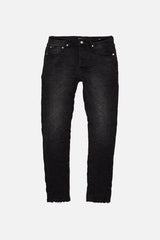 Purple Brand Jeans P001 Low Rise Skinny Black Wash Jacquard Monogram P001-blwj222