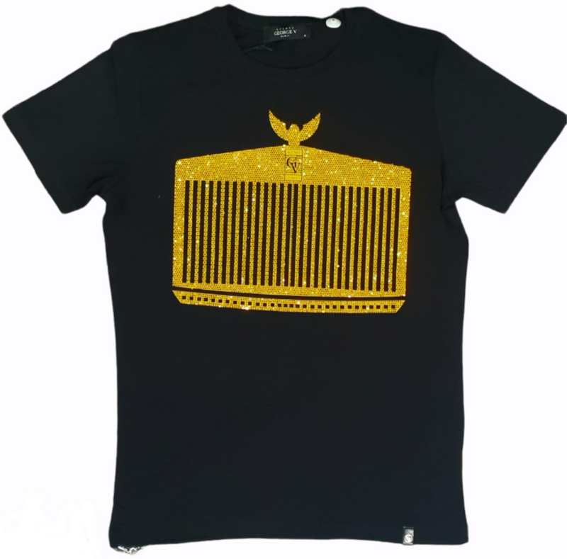George V T Shirt GV2251 For Men Black Gold - Action Wear