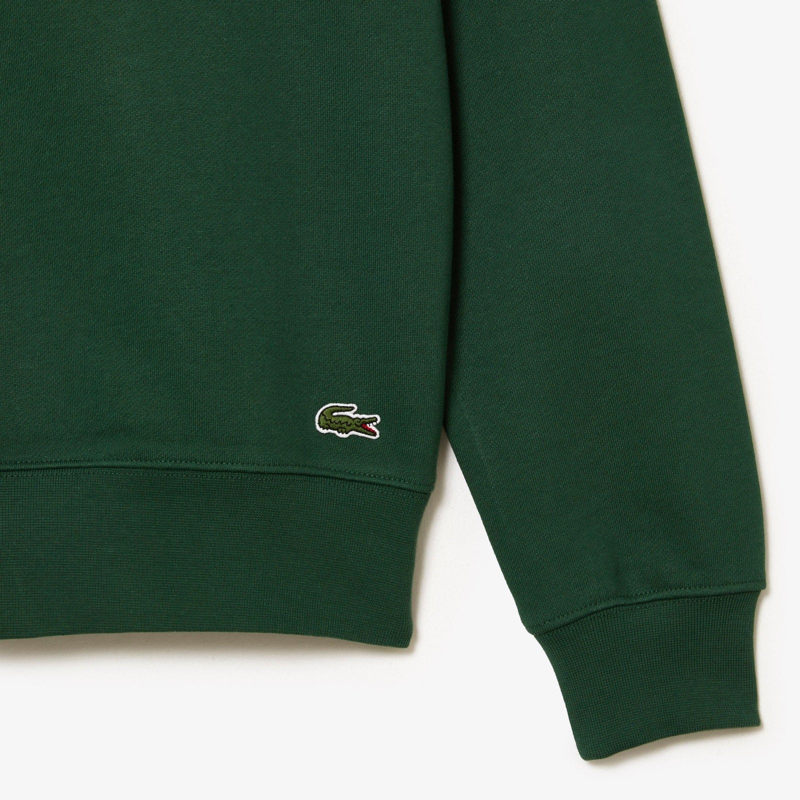 Lacoste Men's Round Neck Unbrushed Fleece Sweatshirt - Green