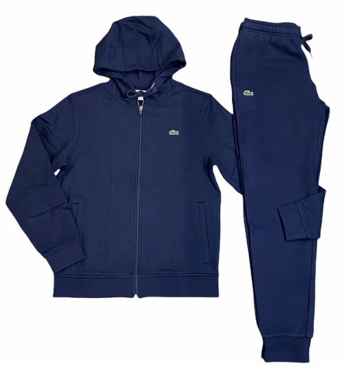 Lacoste Men’s SPORT Lightweight Bi-material Hoodie & Fleece Tennis Sweatpants - Navy Sh9626 51