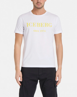 Iceberg Men's Heritage Logo Grey T-shirt White Yellow