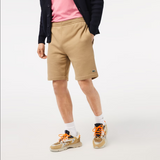 Lacoste Men's Organic Brushed Cotton Fleece Shorts - Beige CB8