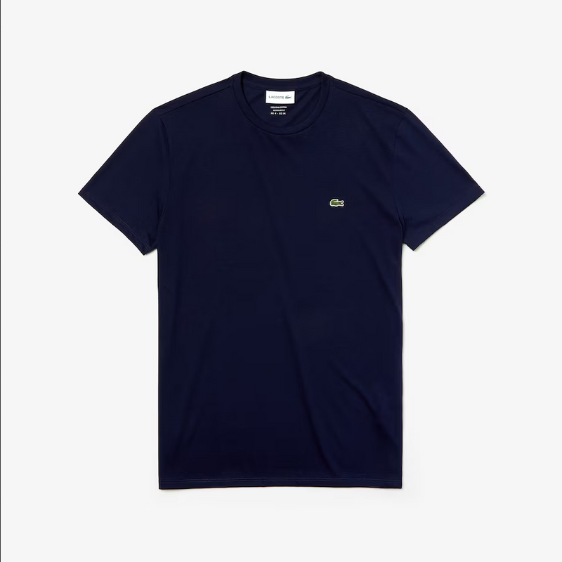 Men’s Lacoste Crewneck Pima Cotton Jersey T-shirt - Navy Blue 166